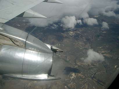 Blick aus dem Flugzeug