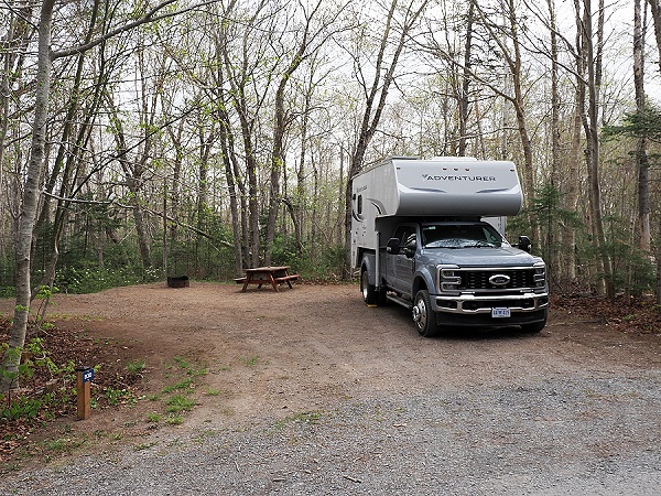 Unser Stellplatz im Wald